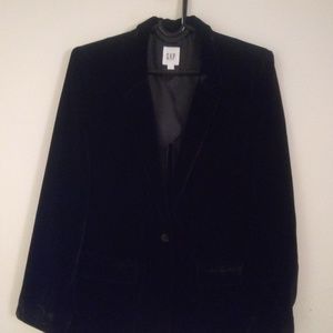 Gap Black Velvet Blazer Large